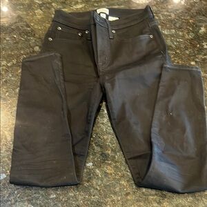 J. Crew Black Skinny Jeans with Matte Finish